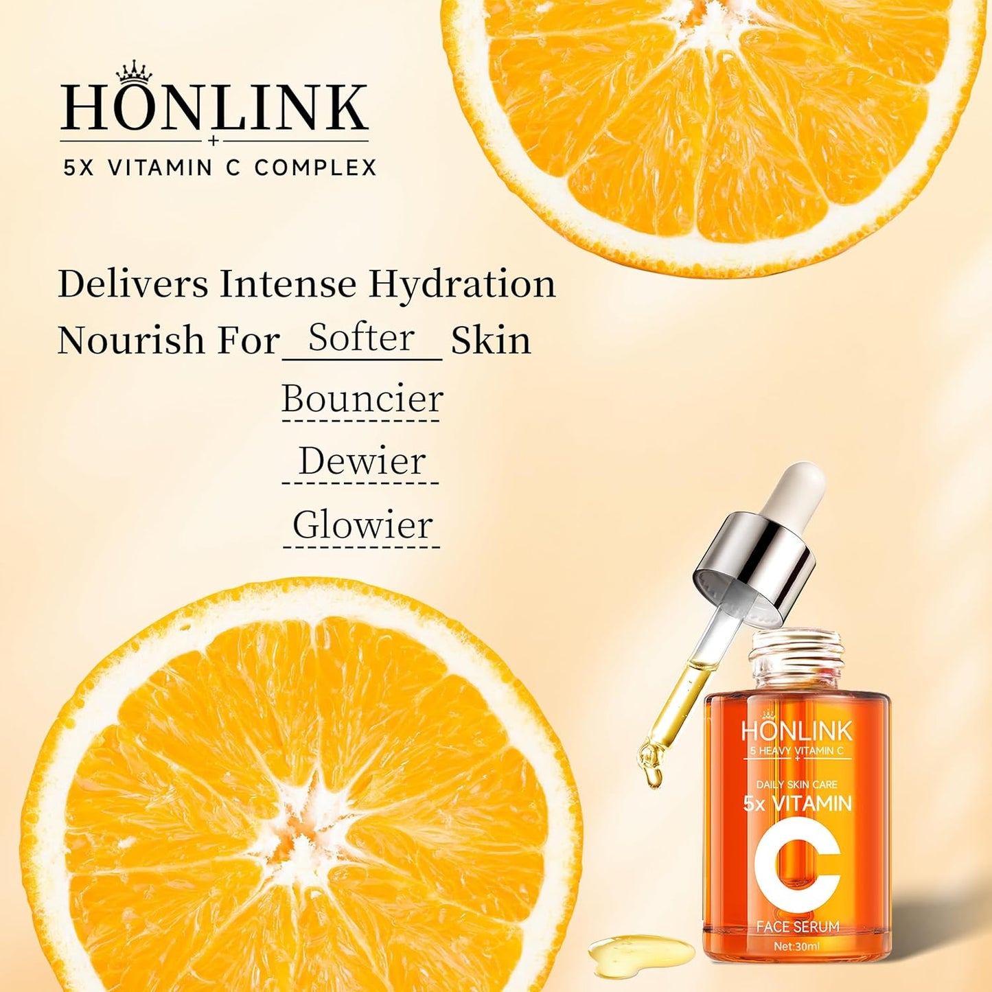 Vitamin C Gloss Serum korean - Stabilized Complex with Hyaluronic Acid & Centella Dull Facial Skin,Uneven Tone,Fine Lines,Pores, Dry Skin,TK Popular Skincare,Unique Gift for Women