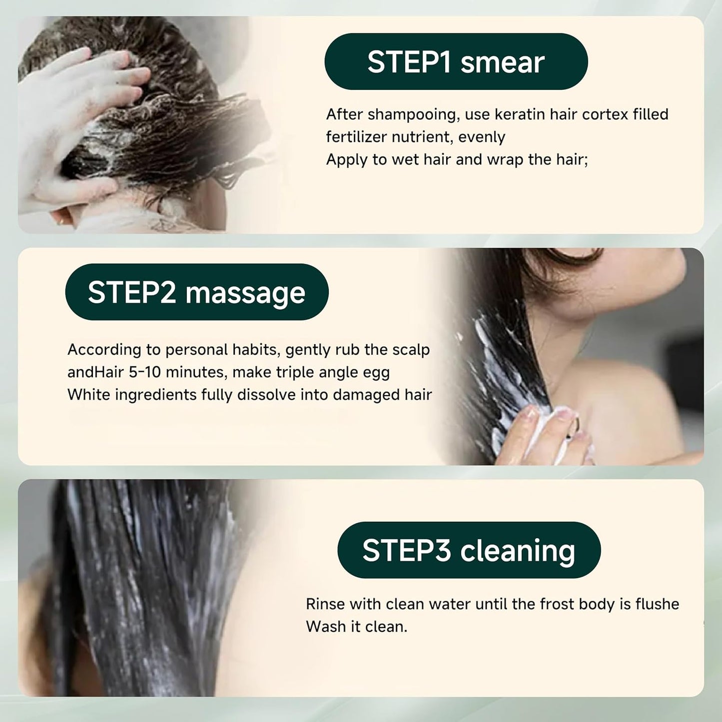 Peptide keratin hair conditioner, hair nourishing mask 2pcs,Deep Conditioning Hair Mask,Hair Treatment for Lasting Shine and Smoothness for Dry Damaged Hair