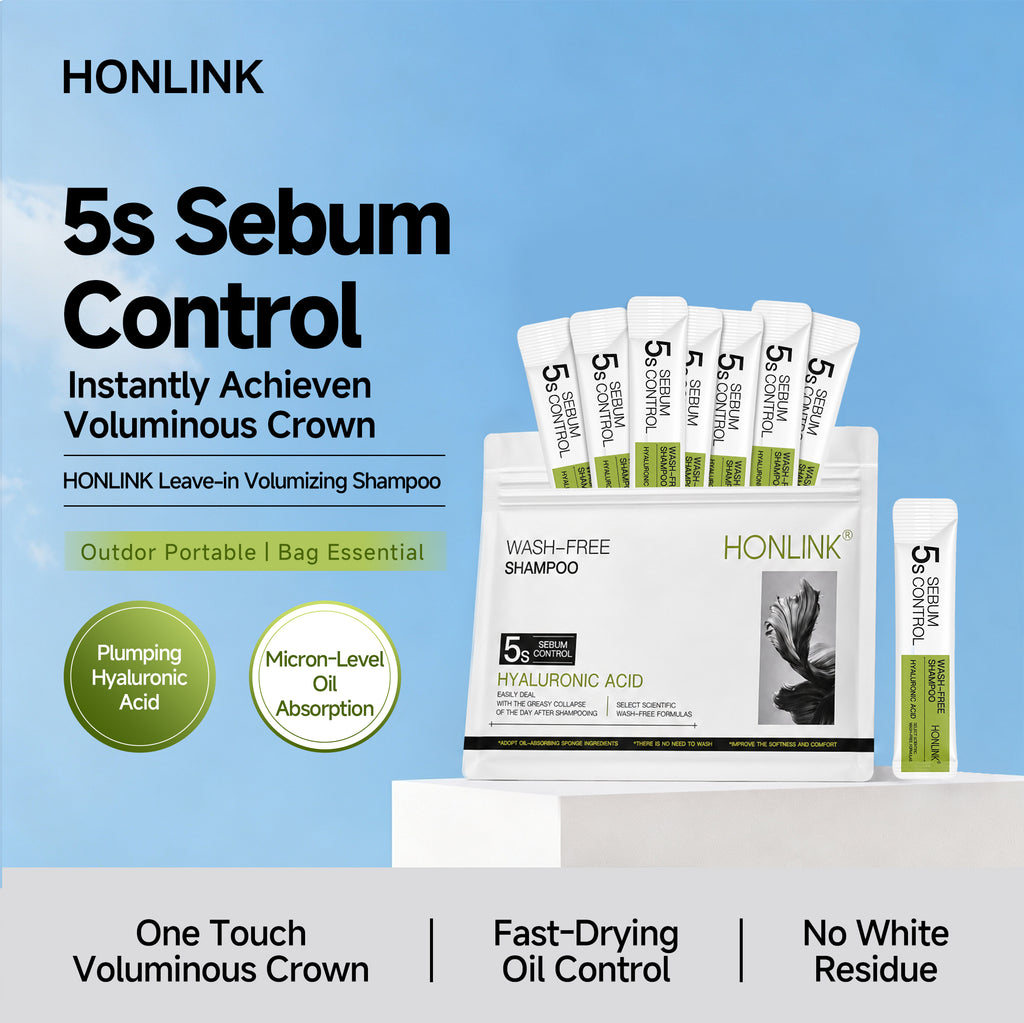 HONLINK Leave-in Dry Shampoo Gel for Oily Scalp | 5s Instant Oil Absorption & +2cm Voluminous High Crown | Waterless Hair Fluffy Dew, No-Rinse & Fast-Drying Sebum Control, Travel Size