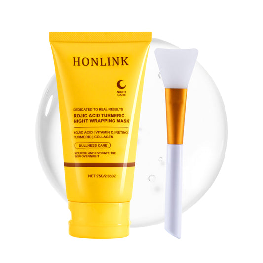 HONLINK Turmeric Overnight Peel off Face Mask with Collagen, Kojic Acid  for Hydrating