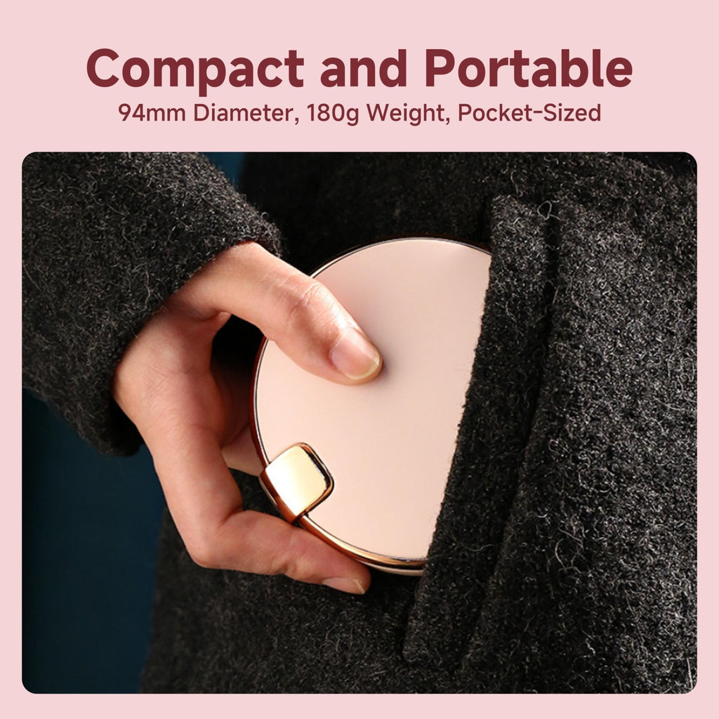 3 - in - 1 LED Makeup Mirror & Cute Hand Warmer with Power Bank 4000mAh - Perfect Gift - HONLINK