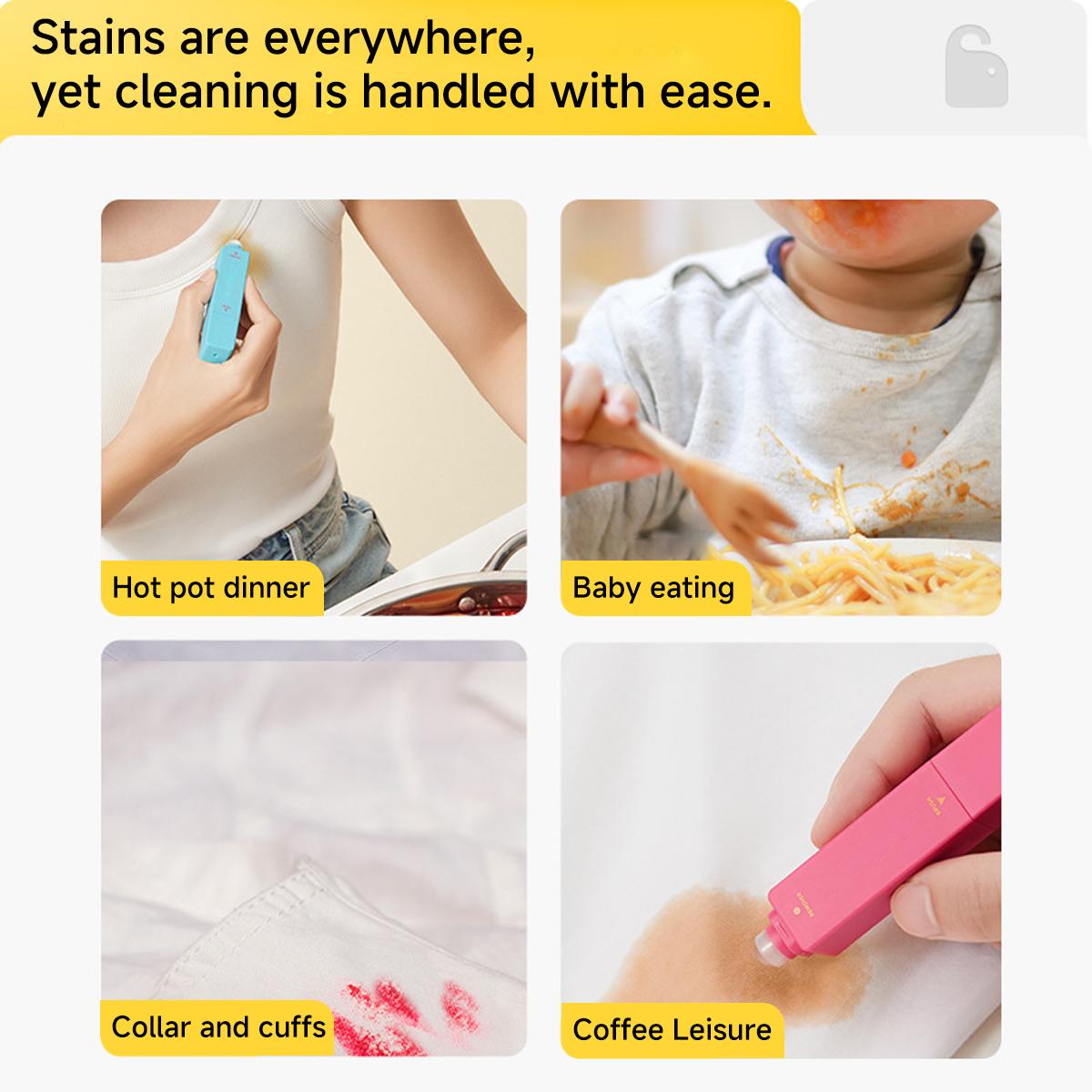 3 - in - 1 Portable Stain Treater Pen, 2 Count: Instant Spot Remover for Baby Clothes, Travel & Home - HONLINK