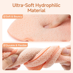 3PCS Face Sponge - Quick Foaming, Deep Cleansing & Exfoliating, Ultra - Soft for Sensitive Skin - HONLINK
