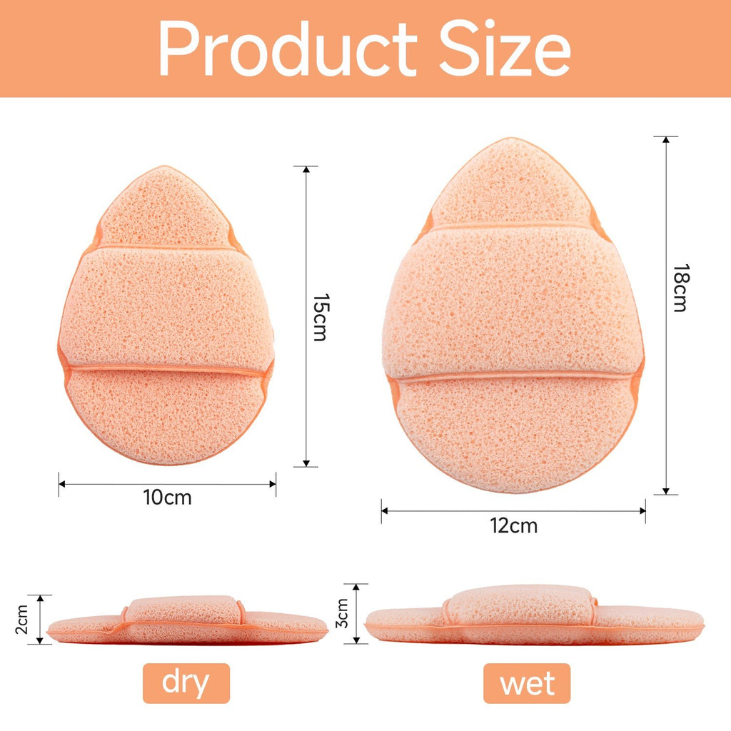 3PCS Face Sponge - Quick Foaming, Deep Cleansing & Exfoliating, Ultra - Soft for Sensitive Skin - HONLINK