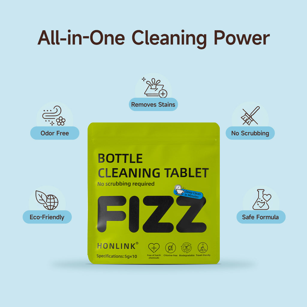 Bottle Cleaning Tablets | No Scrubbing & Zero Residue | Deep Clean & Odor Remover