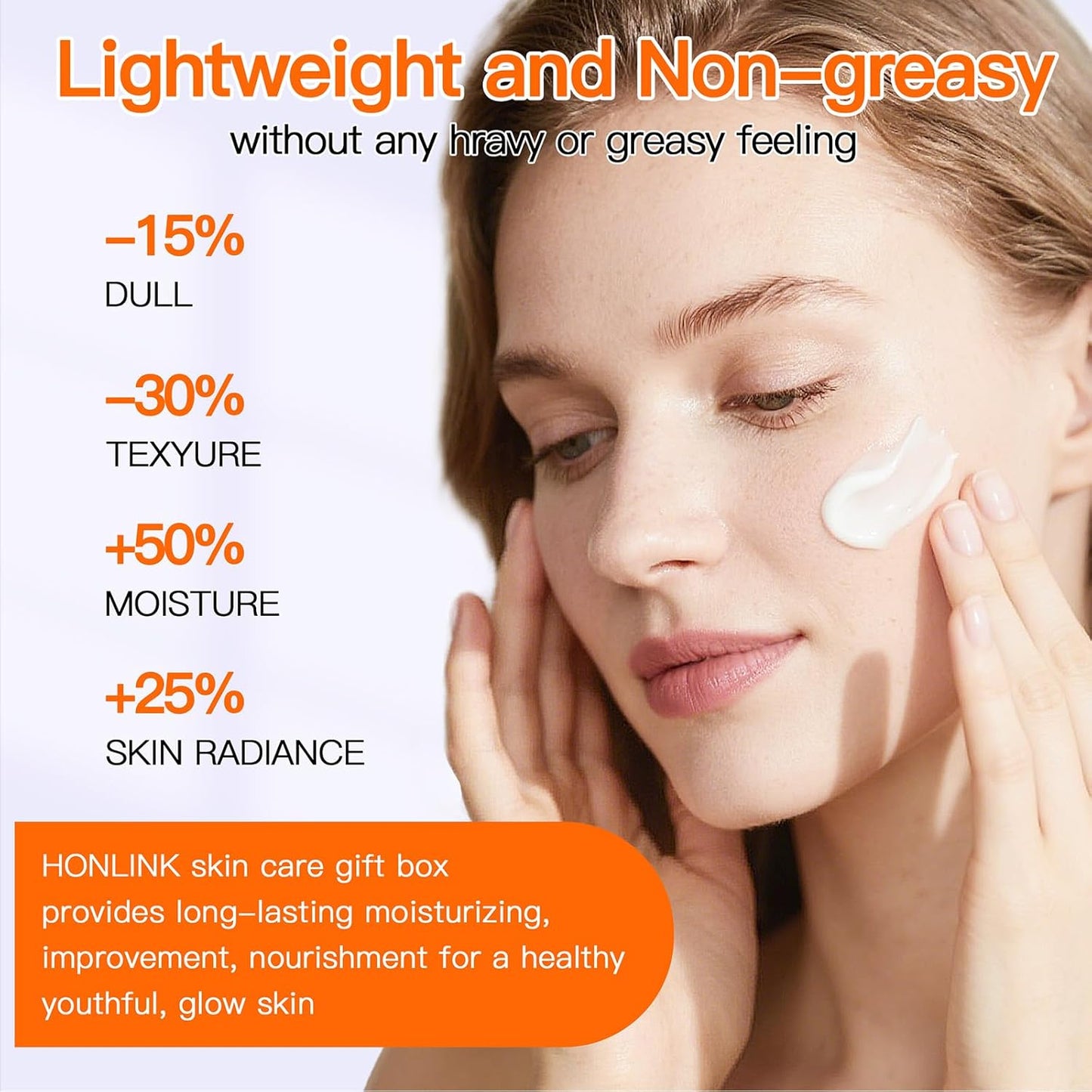 6-Piece Hydrating Skincare Set with Vitamin C & Niacinamide,HONKLINK Face Care Kit Includes Toner, Faical Serum,Cleanser,Moisturizer, Eye Cream & Body Lotion | Unique Gift for Women