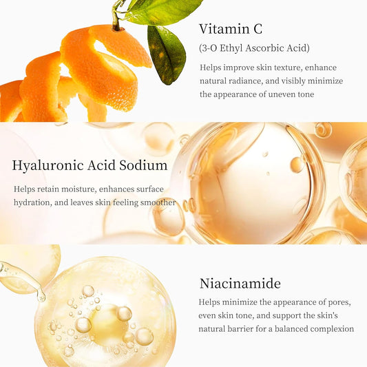 Vitamin C Gloss Serum korean - Stabilized Complex with Hyaluronic Acid & Centella Dull Facial Skin,Uneven Tone,Fine Lines,Pores, Dry Skin,TK Popular Skincare,Unique Gift for Women
