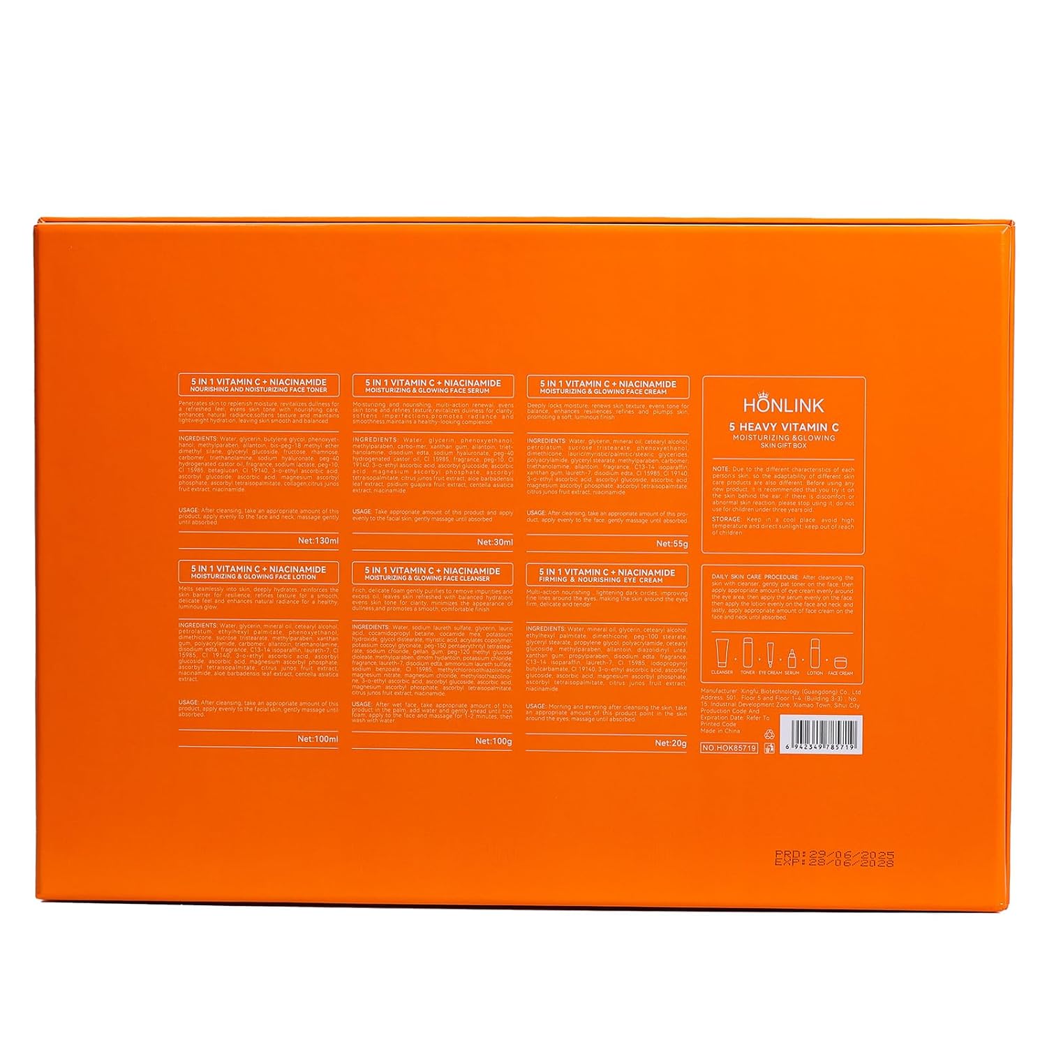 HONLINK 6 - Piece Hydrating Skincare Set - HONLINK